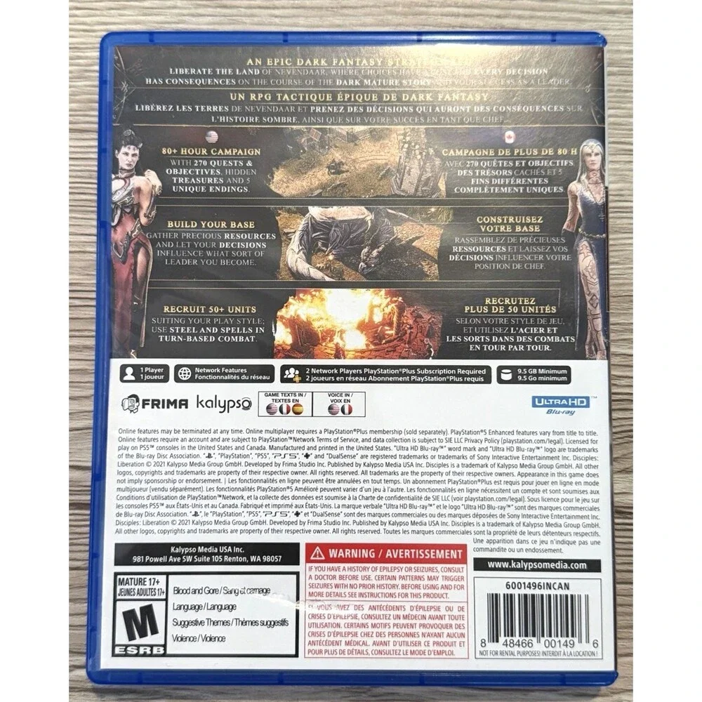 Disciples Liberation Deluxe Edition PS5 PlayStation 5 Complete